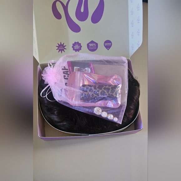 Megalook 26 Inch  Brown Wavy Human Hair Wig - Picture 7 of 14